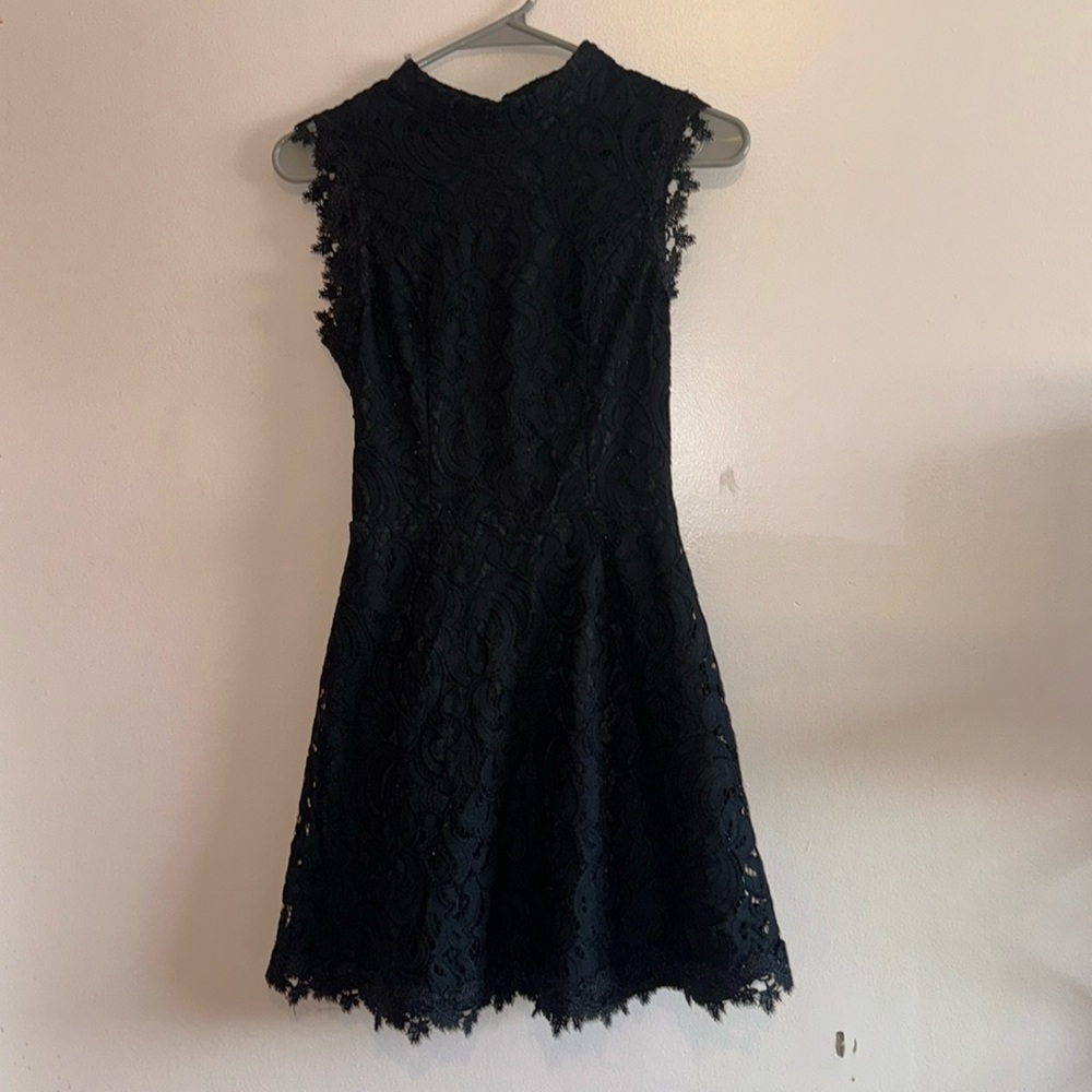 Beautiful black lace open back dress